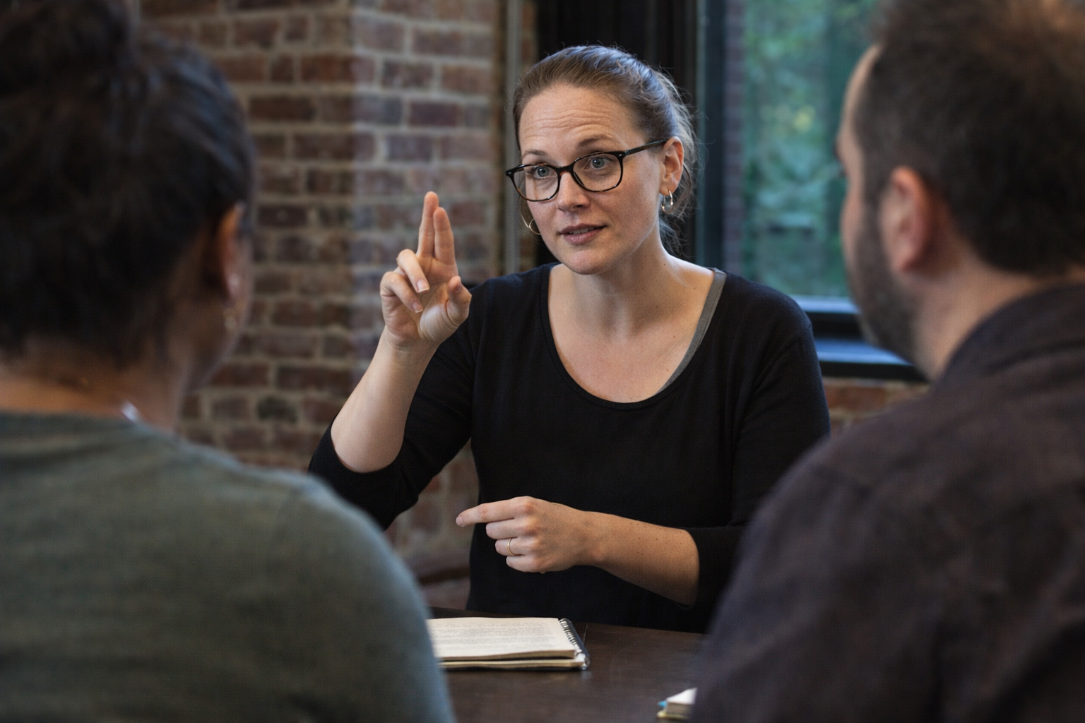 ASL interpreter facilitating a personal appointment in Austin