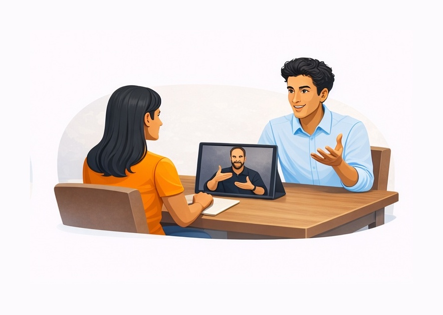 graphic of two people using VRI