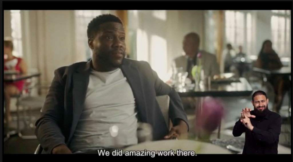 ASL video overlay on a movie that has closed captions